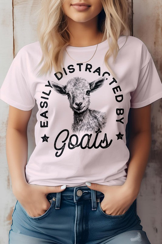 Easily Distracted by Goats Farm Graphic Tee
